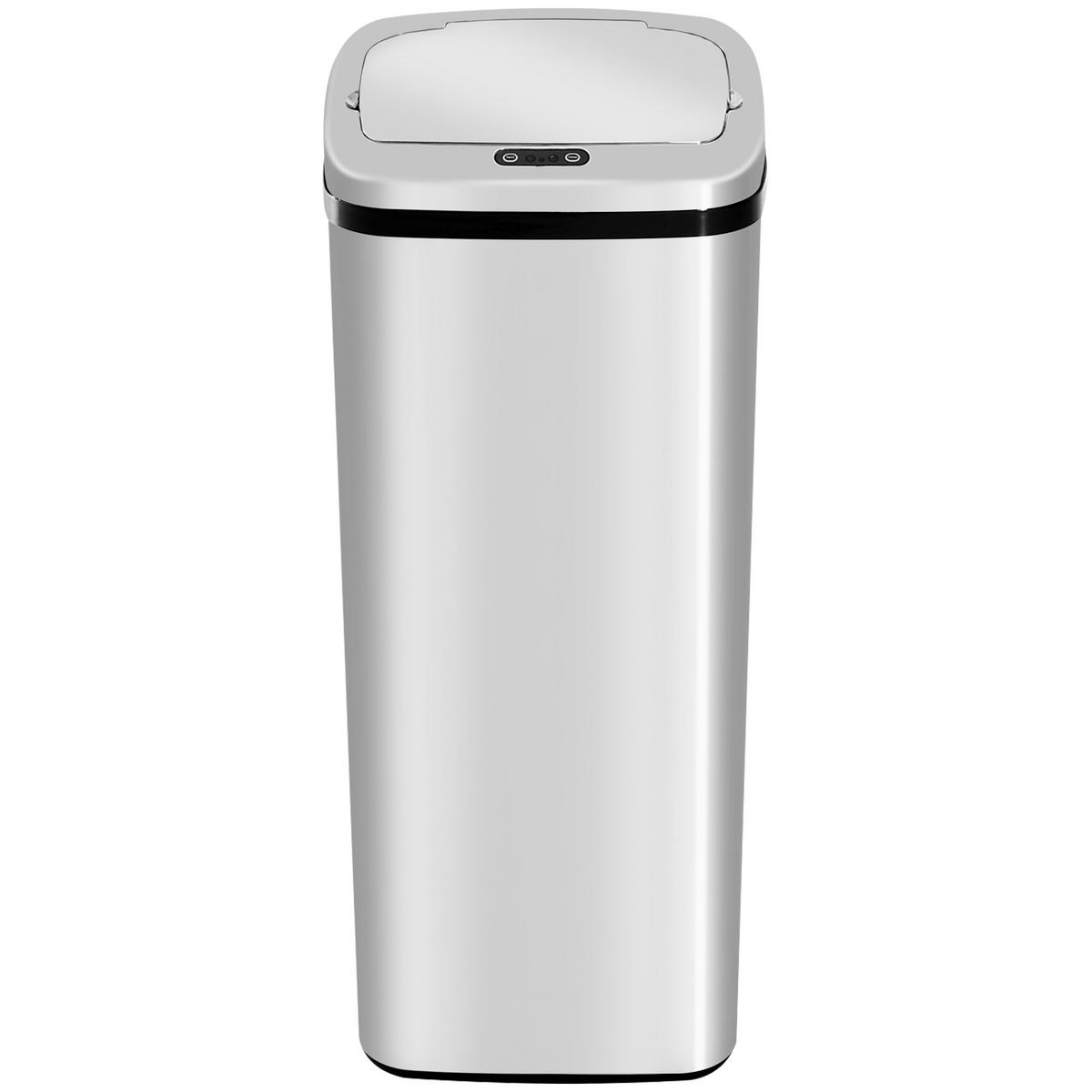 MÜLLEIMER DE-17630 automatisch mit Bewegungssensor, 50 L Edelstahl - Silberfarben, Metall (25/84/33cm) - ComfortXL