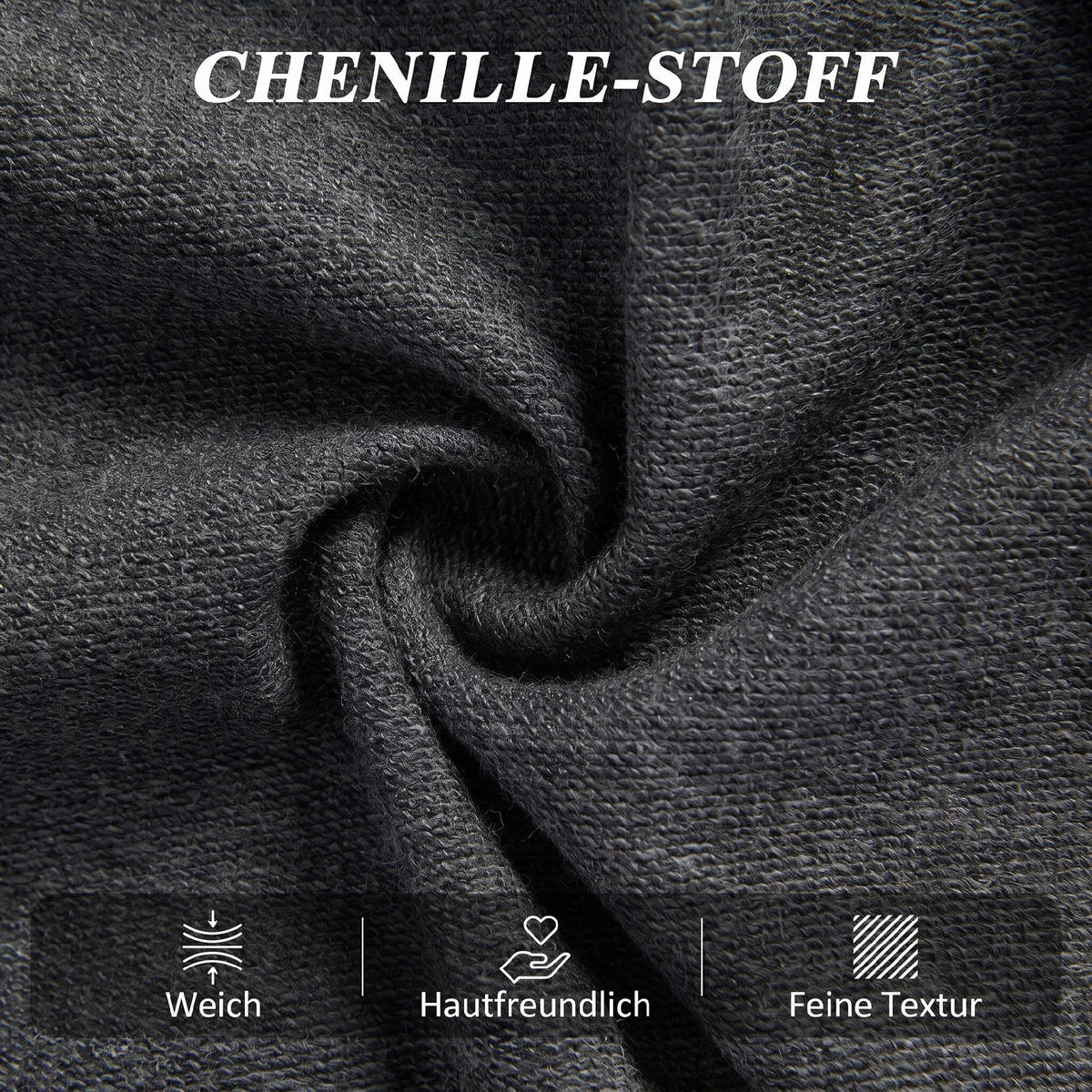 SCHLAFSOFA Polyester Dunkelgrau - Dunkelgrau, Textil (80/60/190cm) - HOMCOM