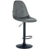 BARHOCKER Metall grau - Schwarz/Grau, Textil/Metall (47/58/56cm) - CLP