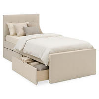 POLSTERBETT mit Stauraum 90/200 cm in Beige + Lattenrost - Anthrazit/Beige, Textil (90/200cm) - Homestyle4u