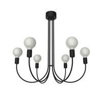 DECKENLEUCHTE Chandelier - Schwarz, Metall (60/60/60cm) - Lumicom