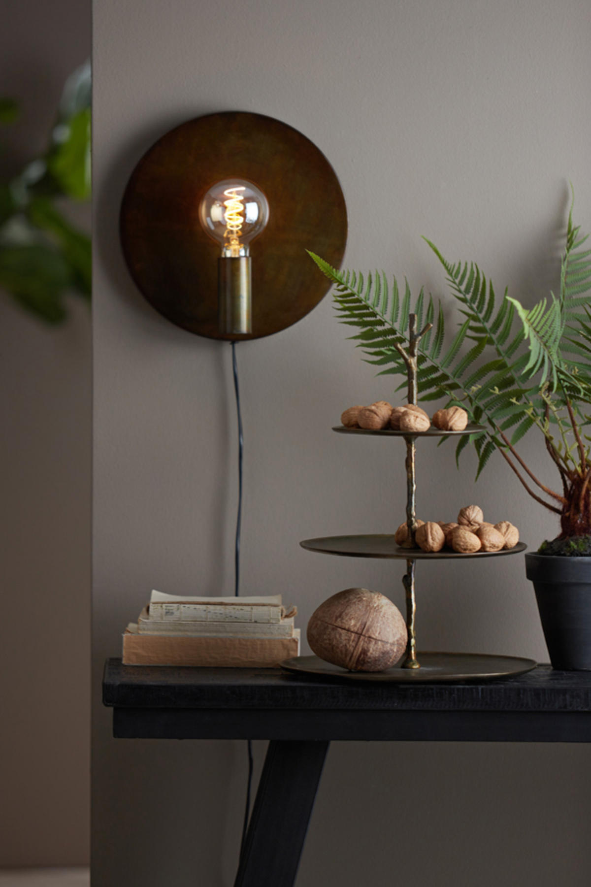 ETAGERE Tresa Bronze Ø35/45 cm - Bronzefarben, Metall (35/45cm) - Light & Living