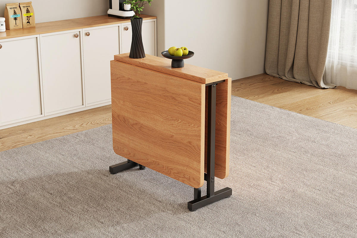 ESSTISCH 120/80/75 cm aus MDF mit Klappfunktion - Eichefarben, Holzwerkstoff (120/80/75cm) - OKMYHOME