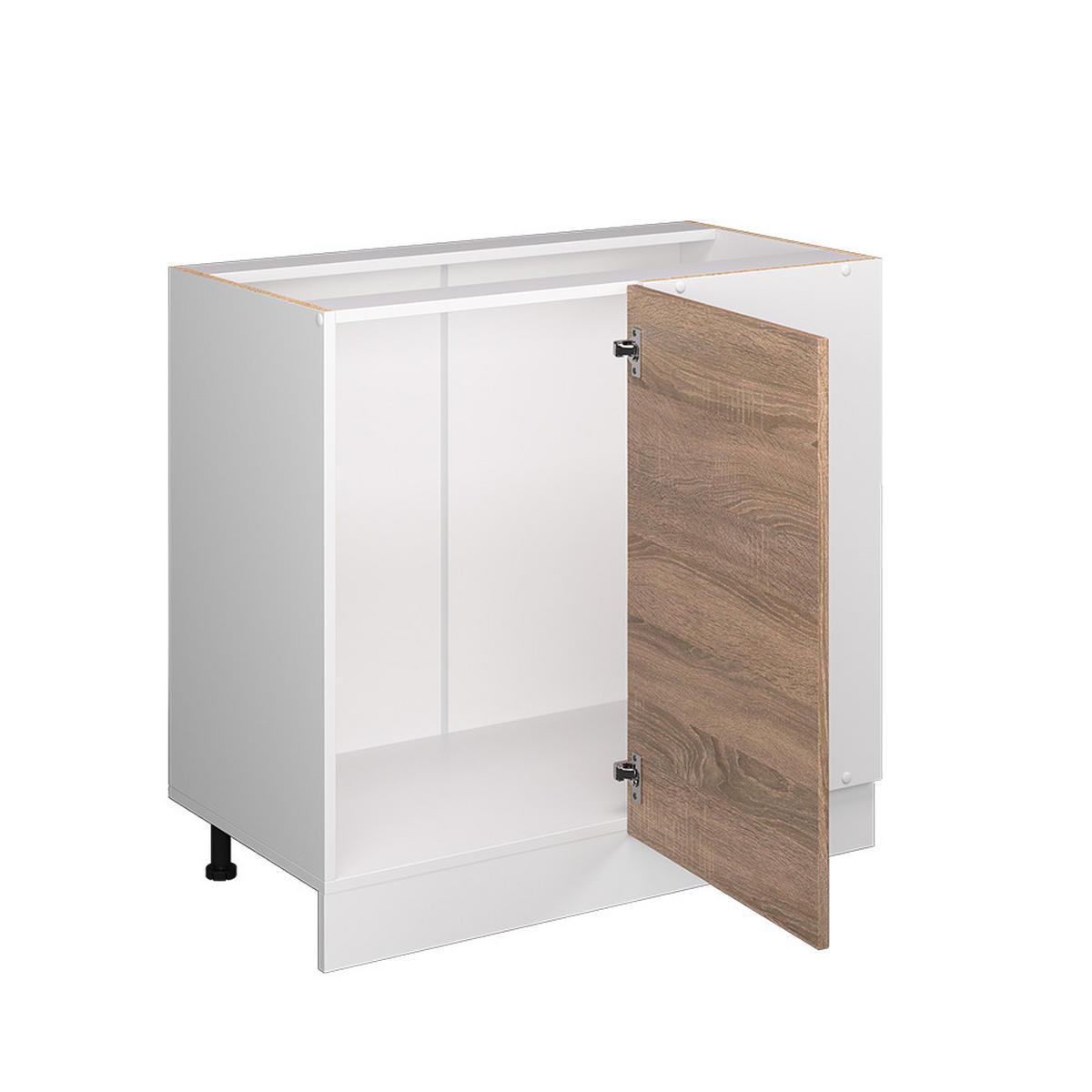 ECKSCHRANK FÜR HAUSRAT R-Line Sonoma 86 cm mit Tür, ohne Arbeitsplatte - Weiß/Sonoma Eiche, Holzwerkstoff (86/81.6/46cm) - Vicco