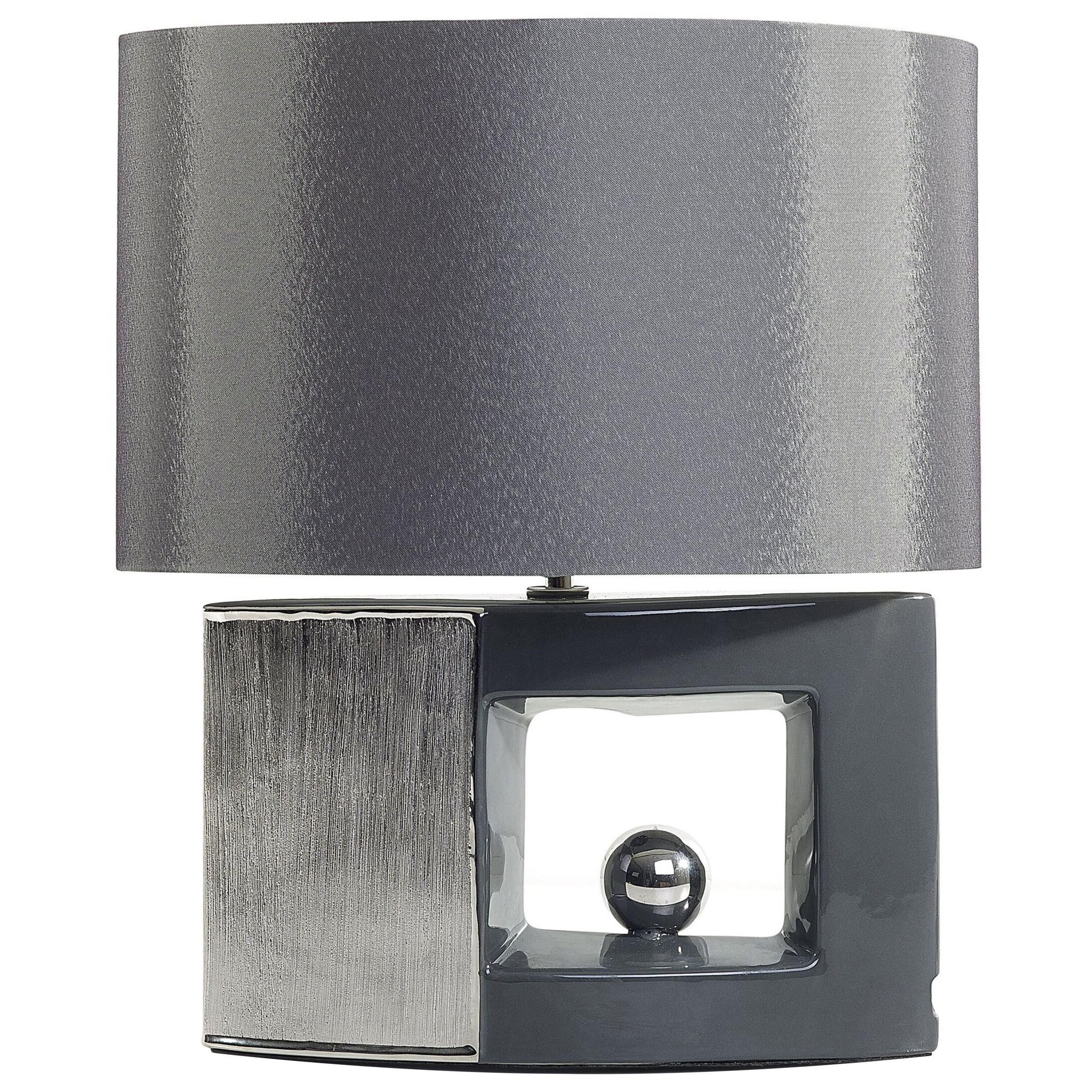 TISCHLAMPE Duero 38/38/48 cm - Grau, Keramik (38/38/48cm) - Beliani