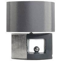 TISCHLAMPE Duero 38/38/48 cm - Grau, Keramik (38/38/48cm) - Beliani