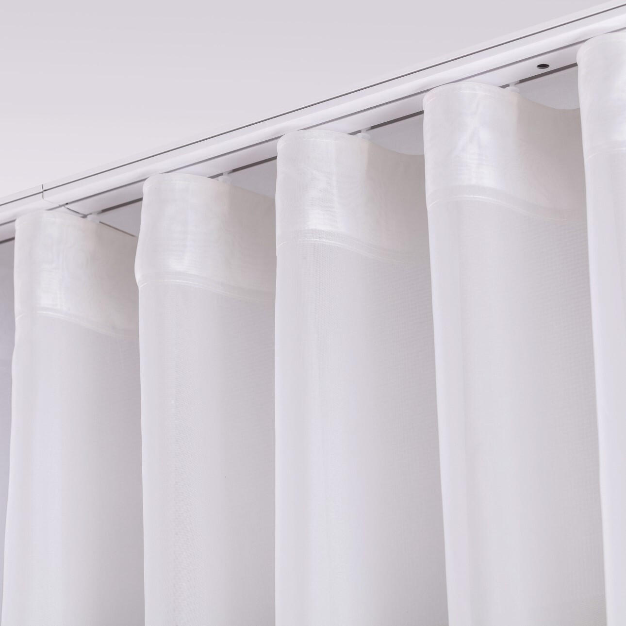Thumbnail - Dekoria Wellengardine, Weiß, Textil, 300x265 cm, Oeko-Tex®, Wohntextilien, Gardinen & Vorhänge, Fertiggardinen, Fertigst...