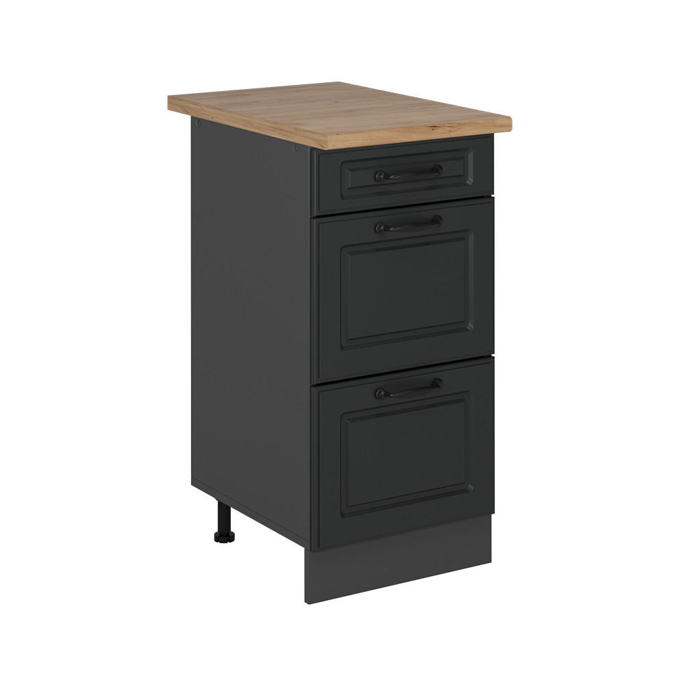 SPODNÍ SKŘÍŇKA KUCHYŇSKÉ LINKY R-Line Antracitový venkovský dům - antracitová, kompozitní dřevo (40/81.6/60cm) - Vicco