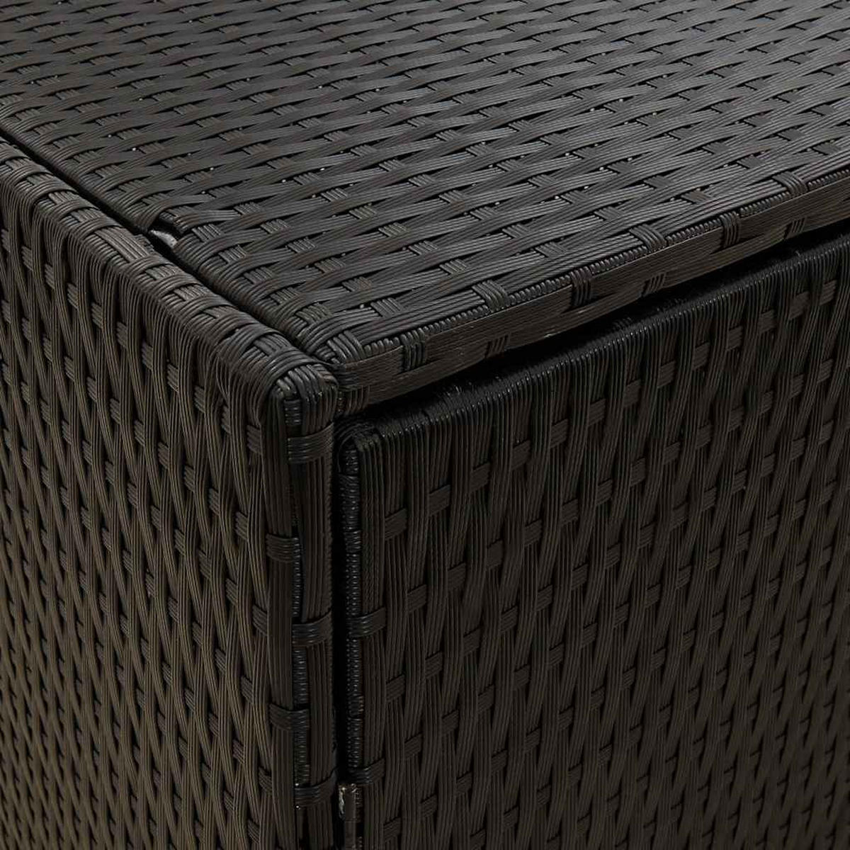 GARTENSCHRANK Schwarz 59/40/180 Cm Poly Rattan - Schwarz, Holzwerkstoff (40/180/59cm) - vidaXL