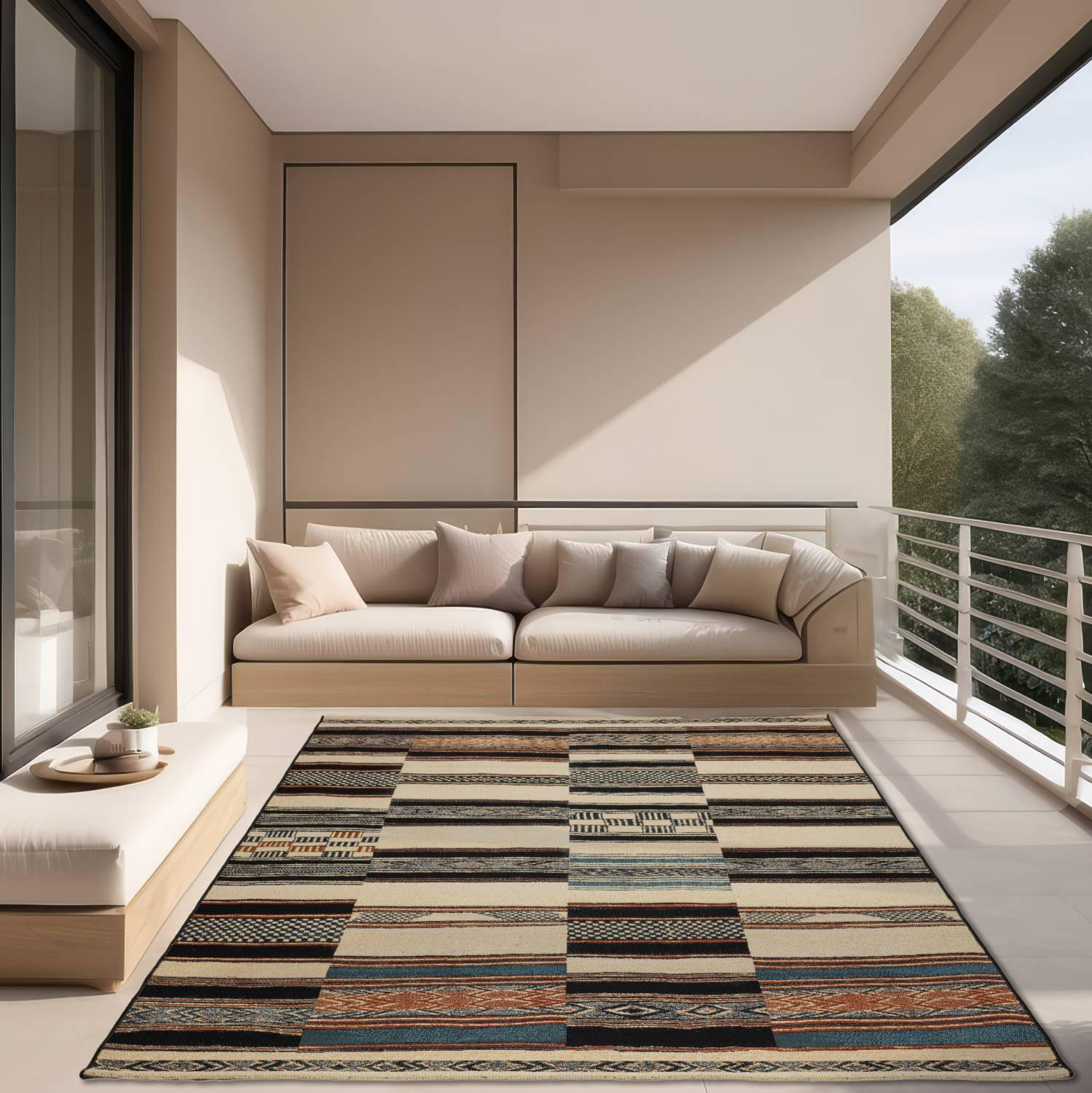 OUTDOORTEPPICH Aurora 60x100 cm - Beige, Textil (60/100cm) - Gino Falcone