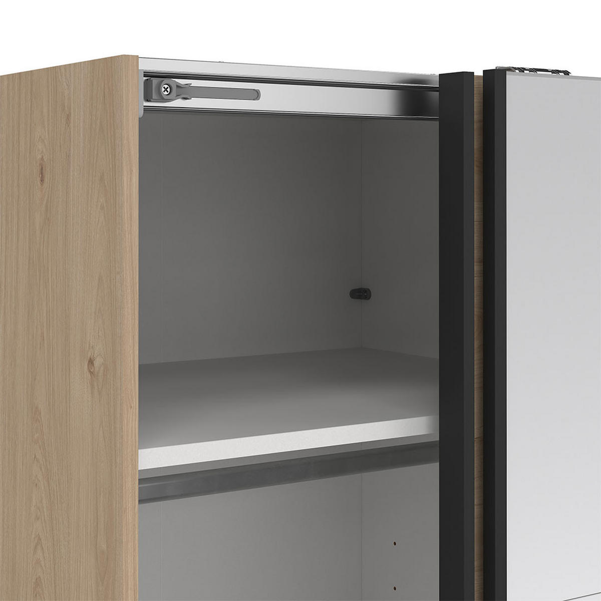 SCHIEBETÜRENSCHRANK, Bergamo, Eiche, Holzwerkstoff, 139 x 67 x 221 cm - Eichefarben, Holzwerkstoff (139/221/67cm) - ebuy24