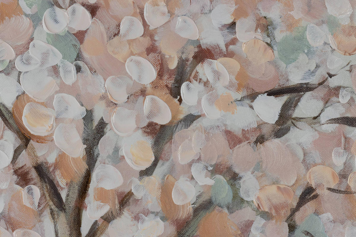 ACRYLBILD HANDGEMALT 100/75 cm - Pink/Grau, Holz/Textil (1.8/75cm) - KUNSTLOFT