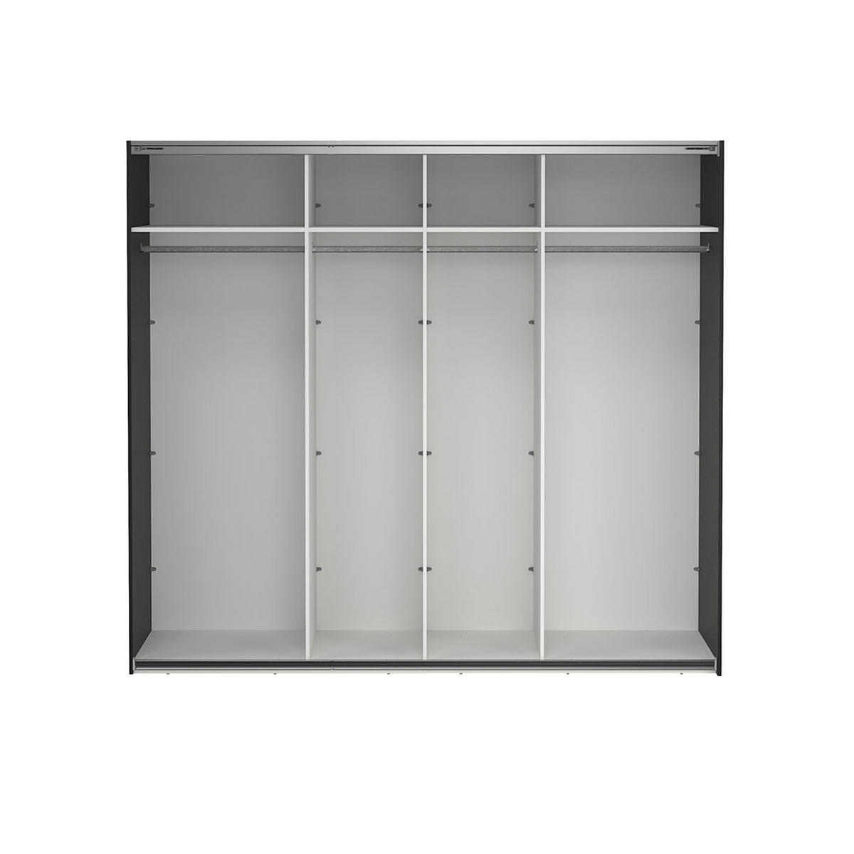 SCHIEBETÜRENSCHRANK, Como, Schwarz, Holzwerkstoff, 244 x 67 x 221 cm - Schwarz, Holzwerkstoff (244/221/67cm) - ebuy24