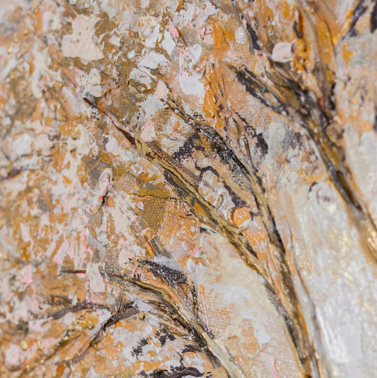 GEMÄLDE Baum des Lichts Schattenfugenrahmen Eichefarben 70x50 cm - Eichefarben, Holz (70/50cm) - YS-art gallery