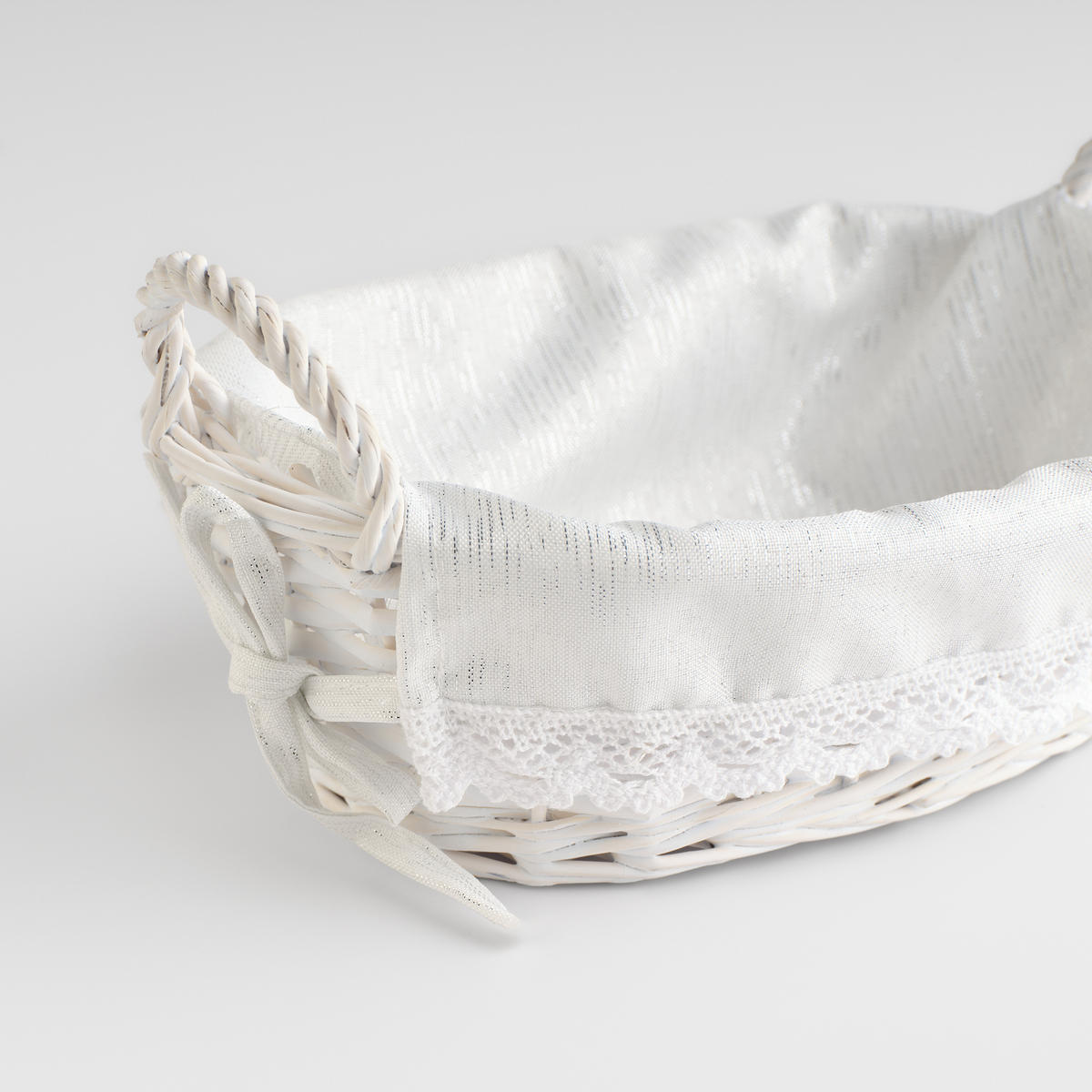 KORB Lacer - Weiß, Naturmaterialien (18/13/28cm) - home&you