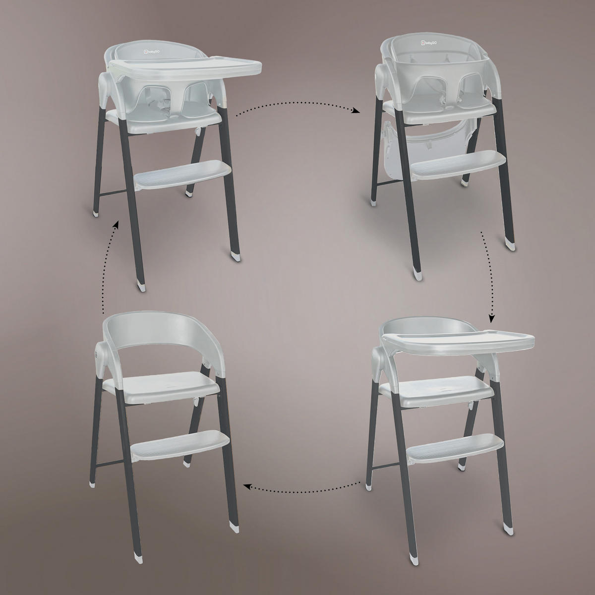 HOCHSTUHL Levels - Grau, Metall (44/88/63cm) - BabyGo