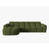 ECKSOFA links Lisa aus strukturiertem Stoff grün meliert 4 Sitzplätze - Grün, Textil (170/310cm) - Micadoni