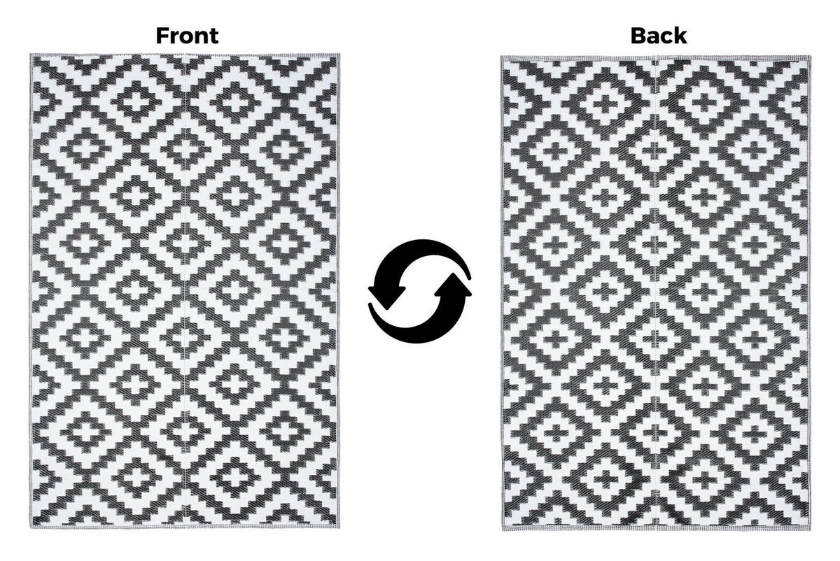 TEPPICH IBIZA Schwarz 180/270 cm - Schwarz, Kunststoff (180/270cm) - Tapiso