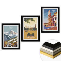 WANDBILDER 3er-Set - 20x30 cm Schwarzer Rahmen - Ouray Mountains London Coliseum - Schwarz, Kunststoff (20/30cm) - ArtPrintCave