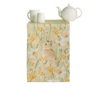 TISCHLÄUFER Daffelisbunny - Hellgrün, Textil (180/35/1cm) - home&you