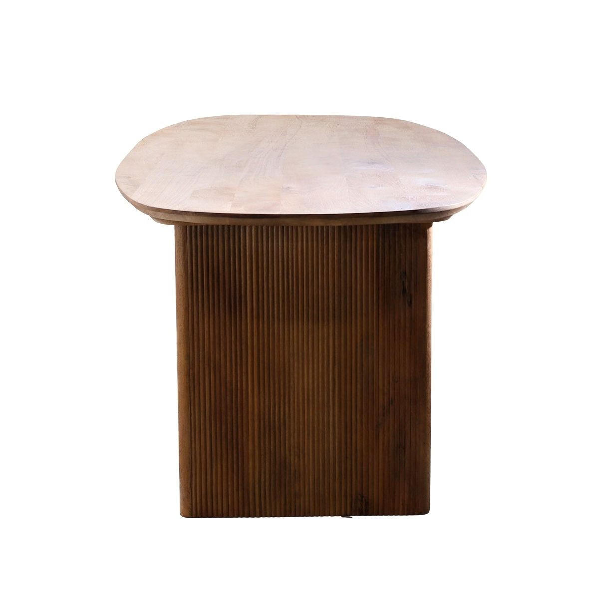 ESSTISCH oval aus Mangoholz 210cm, natürlich - Braun, Holz (210/100/76cm) - Giga Meubel