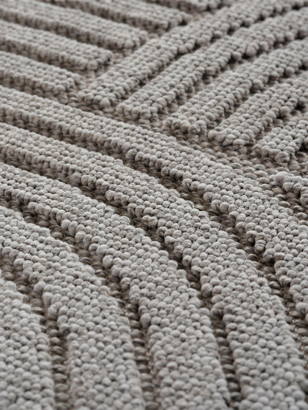 TEPPICH Flachgewebe LANGAU in Silber, mit geometrischen Bögen, 80 x 150 cm - Silberfarben, Textil (150/80cm) - KADIMA DESIGN