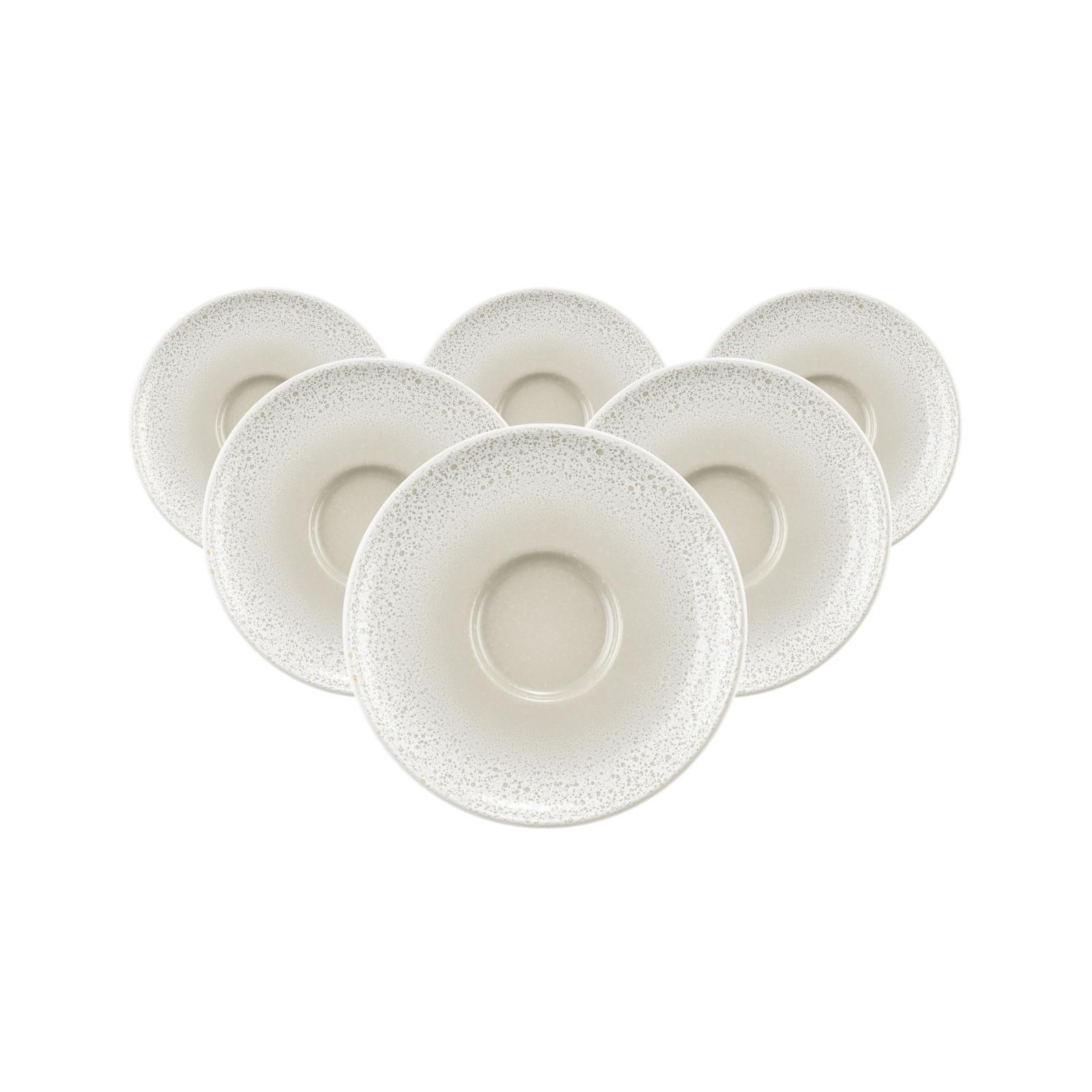 ESPRESSOUNTERTASSEN Sento Home Aura cream ø 12 cm 6er Set - Creme, Keramik (12cm) - Seltmann Weiden
