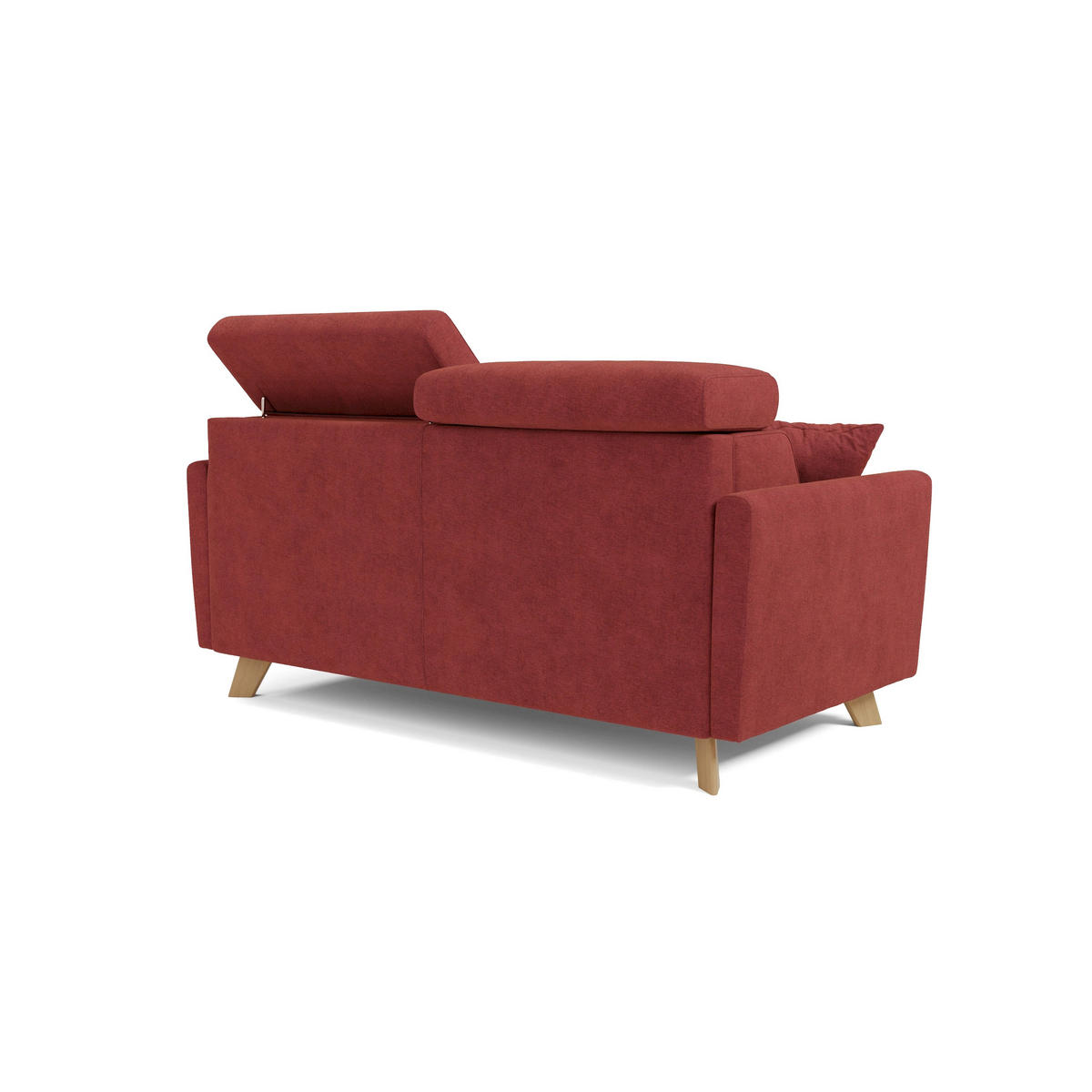 SCHLAFSOFA Francy - Rot, Metall (180/92/97cm) - Divani.store