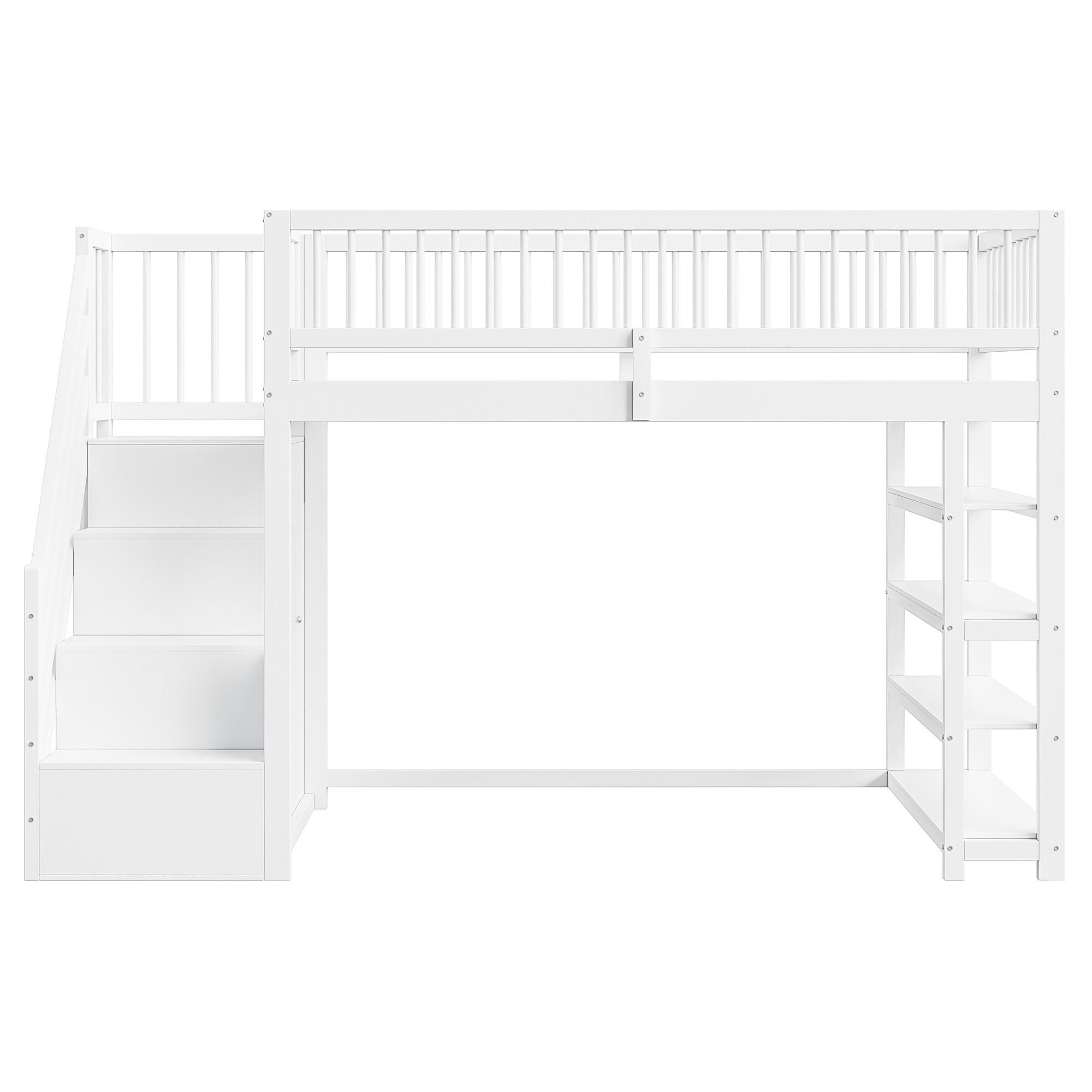 HOCHBETT Massivholz 90/200 cm Weiß - Weiß, Holz - Raumix