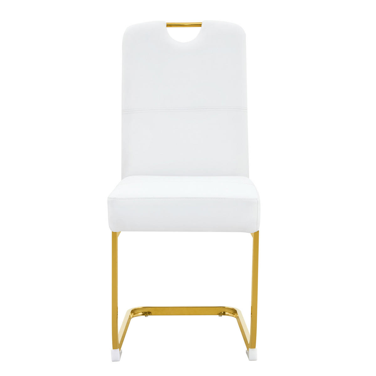 SCHWINGSTUHL DE-36779 2er-Set mit Federkernpolsterung und ergonomischem Design Weiß - Goldfarben/Weiß, Metall (43/97/56cm) - ComfortXL