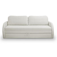 SCHLAFSOFA Diego creme - Creme/Schwarz, Kunststoff/Textil (221/90/91cm) - Selsey