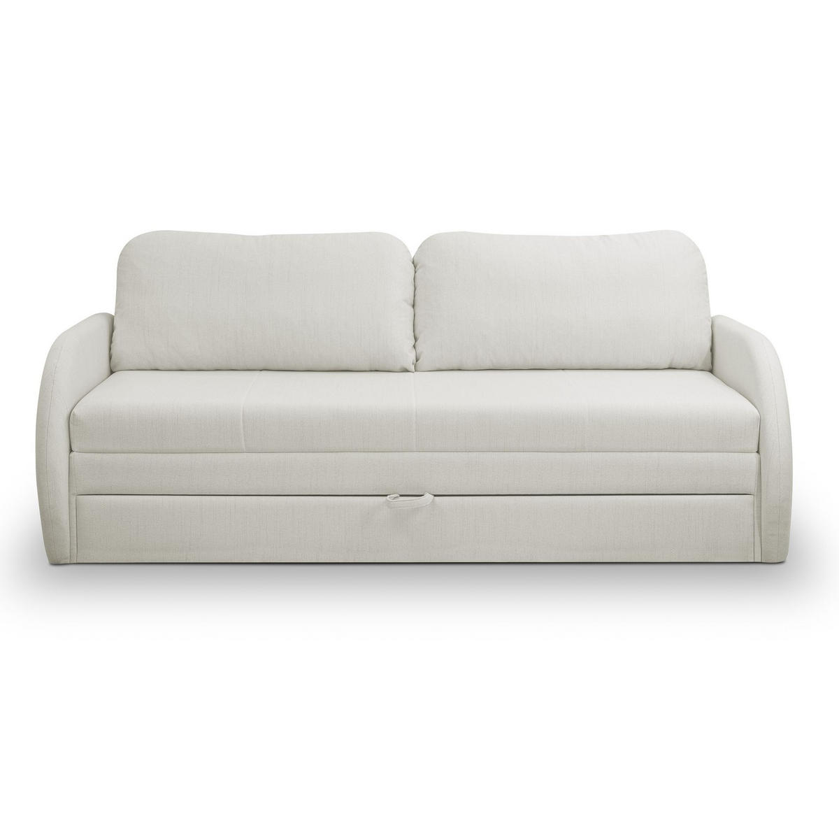 SCHLAFSOFA Diego creme - Creme/Schwarz, Kunststoff/Textil (221/90/91cm) - Selsey