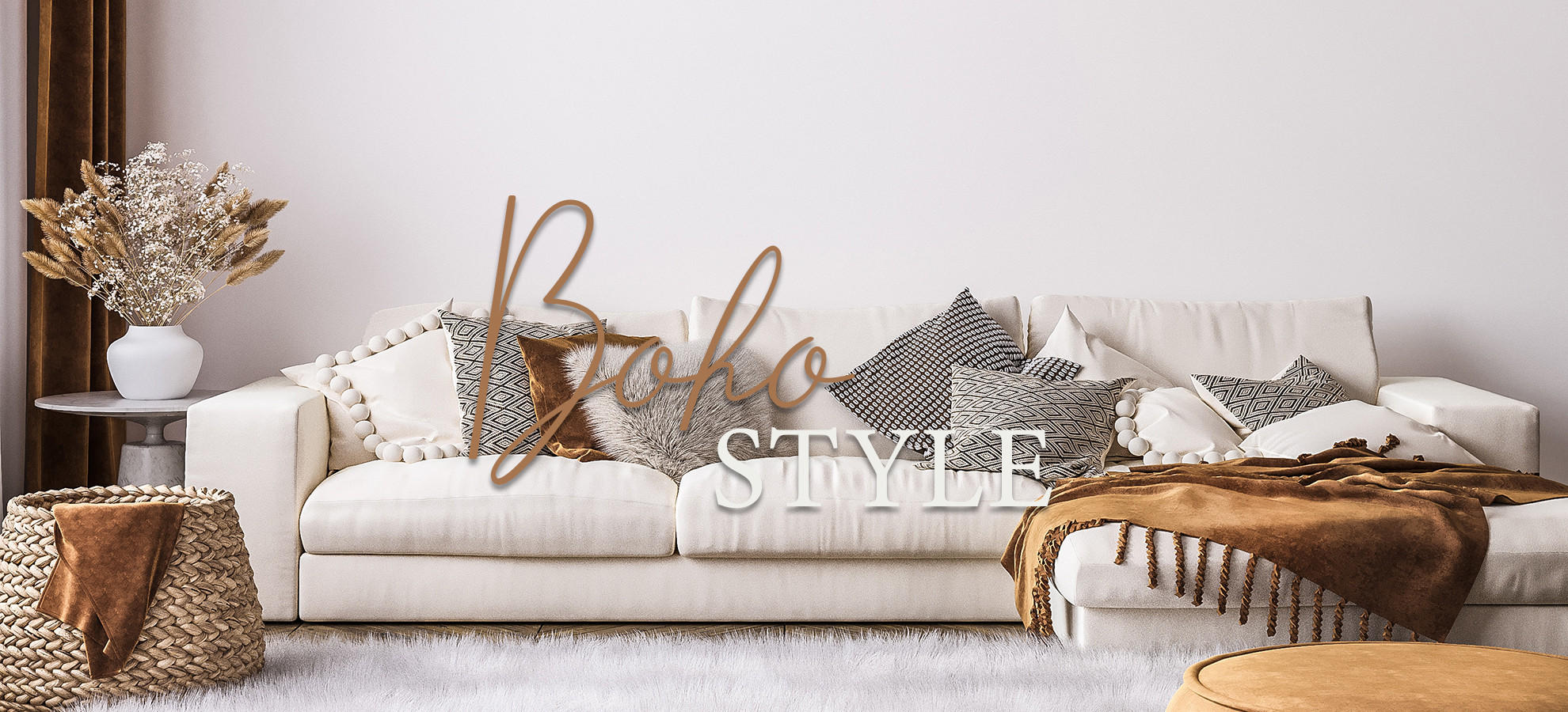 Boho Style Wohnzimmer Deko