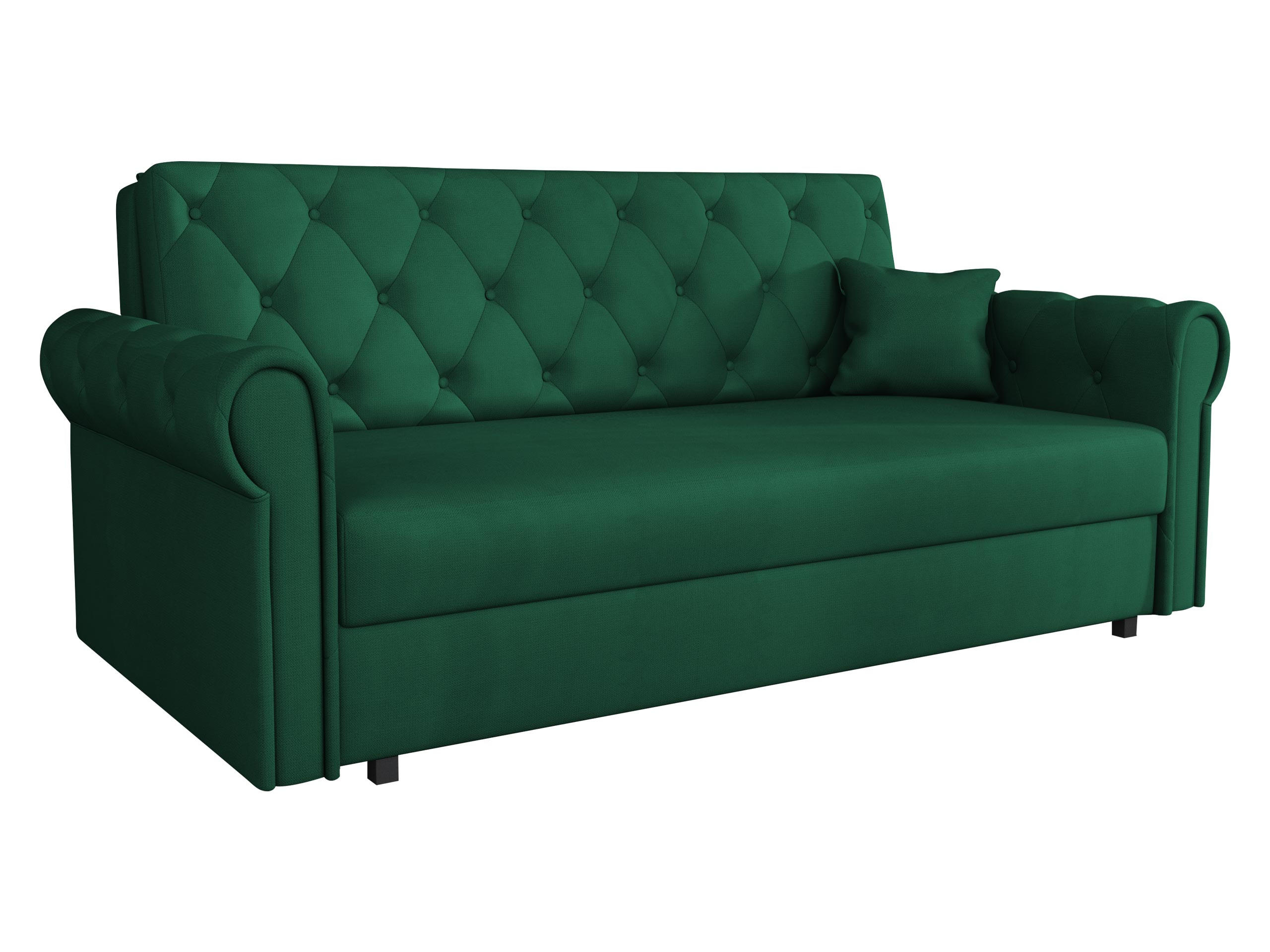 SCHLAFSOFA Viva Roma IV - Smaragdgrün/Schwarz, Holz/Textil (188/85/98cm) - MIRJAN24