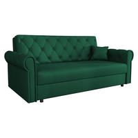 SCHLAFSOFA Viva Roma IV - Smaragdgrün/Schwarz, Holz/Textil (188/85/98cm) - MIRJAN24