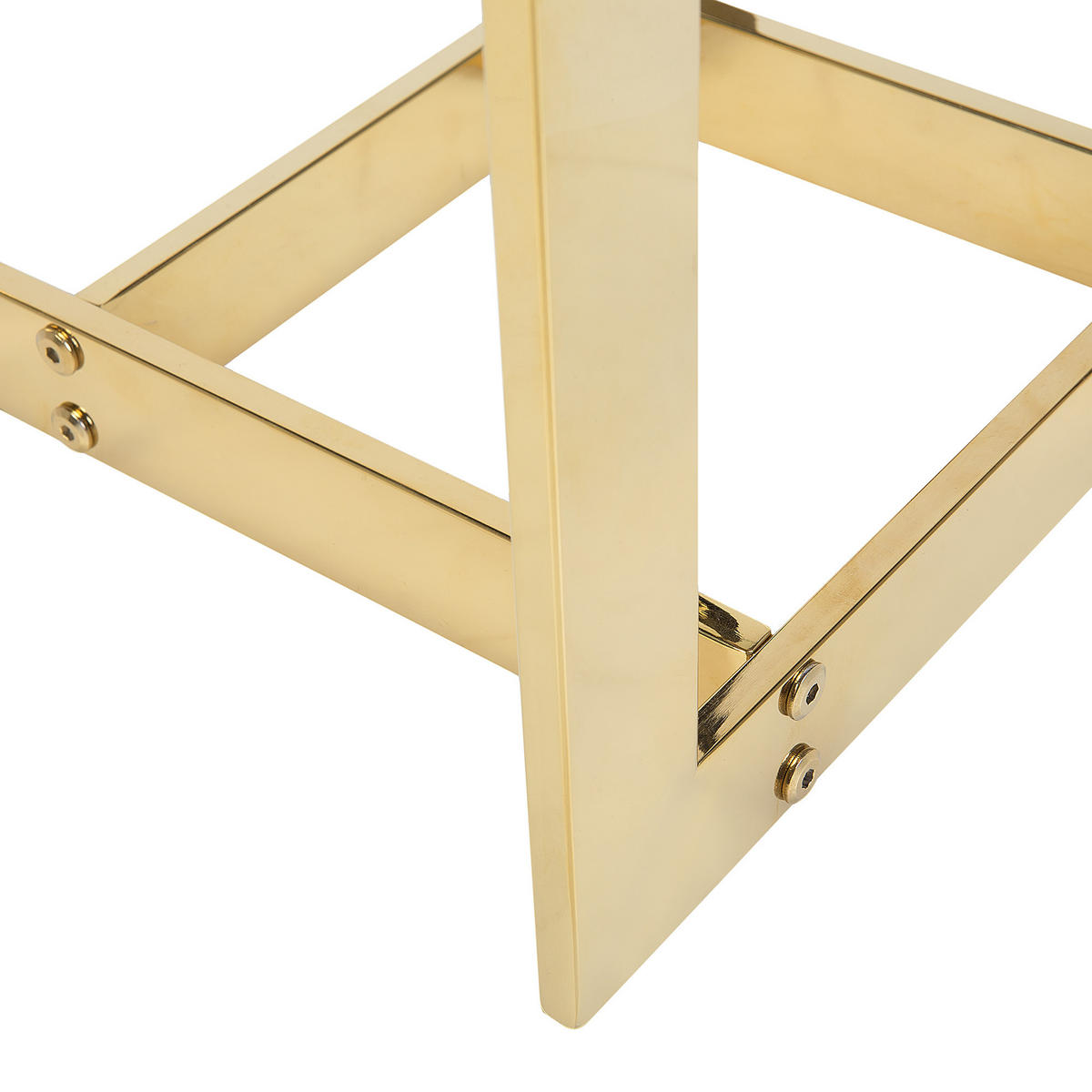 BEISTELLTISCH Glas gold quadratisch 40/40 cm Crystal - Transparent/Goldfarben, Glas (40/40/52cm) - Beliani