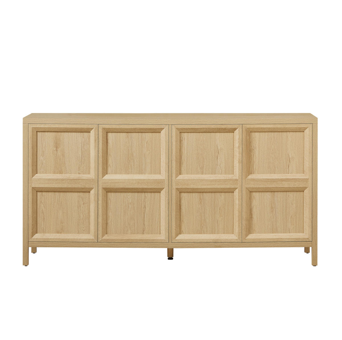 KOMODA 160/40/80 cm z odpiranjem na pritisk, mehkim zapiranjem in varovalom proti prevrnitvi, Hrast - barve hrasta, leseni material (160/80/40cm) - Redom