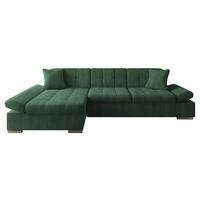 COLTAR Malwi Reiat, Stanga - verde închis, material textil/lemn (278/161cm) - MIRJAN24