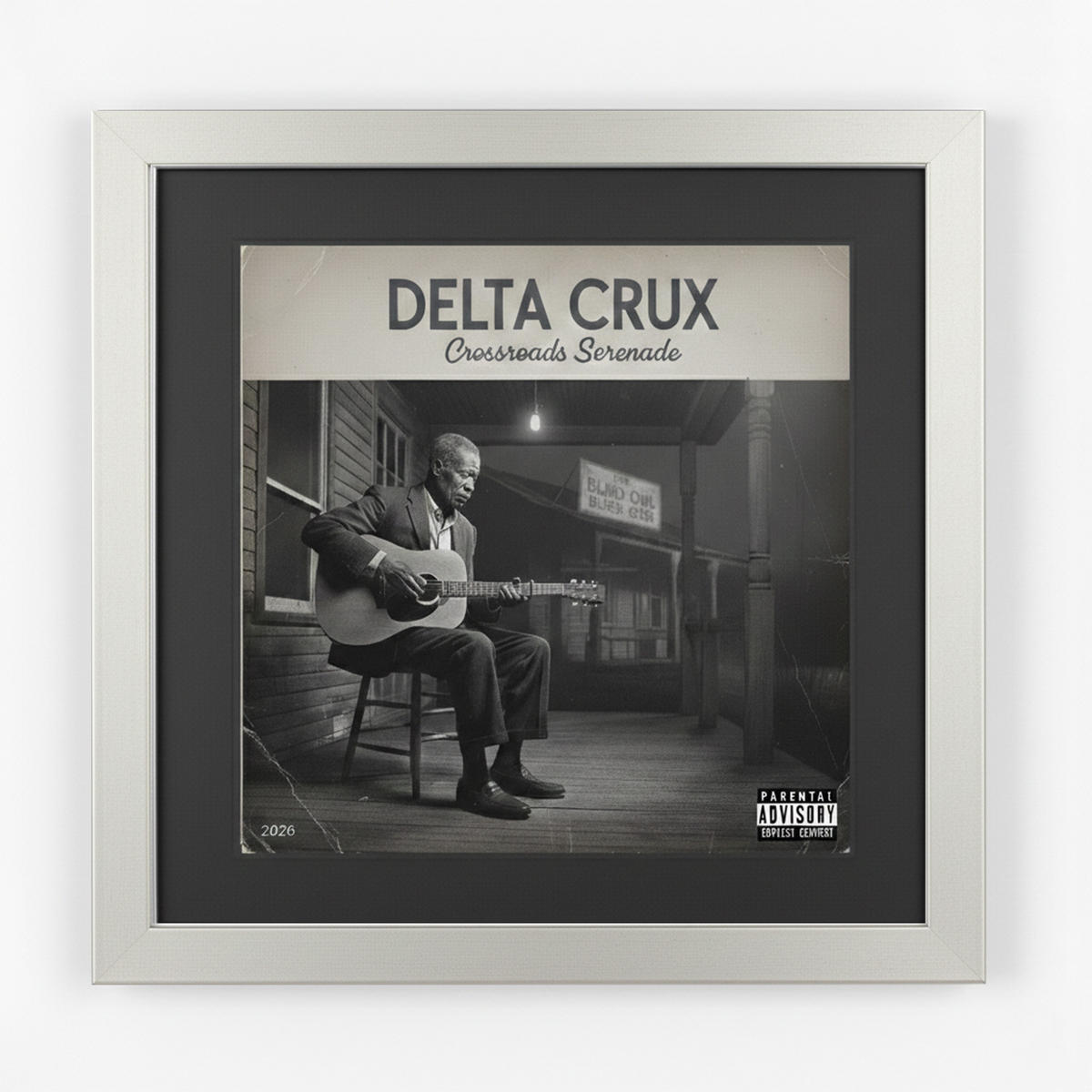 SCHALLPLATTEN RAHMEN 40/40 für das Cover - Platinfarben, Holz (40/40cm) - K-Möbel