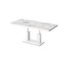COUCHTISCH rechteckig Marmoroptik - Weiß Hochglanz 120/75/54 cm - Weiß, Holzwerkstoff (75/120/54cm) - designimpex