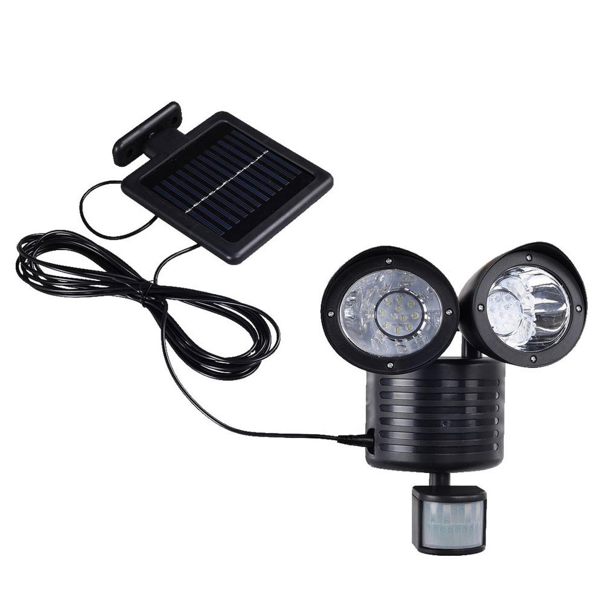 LED STRAHLER Kunststoff Schwarz - Schwarz, Kunststoff (11/18/20.5cm)