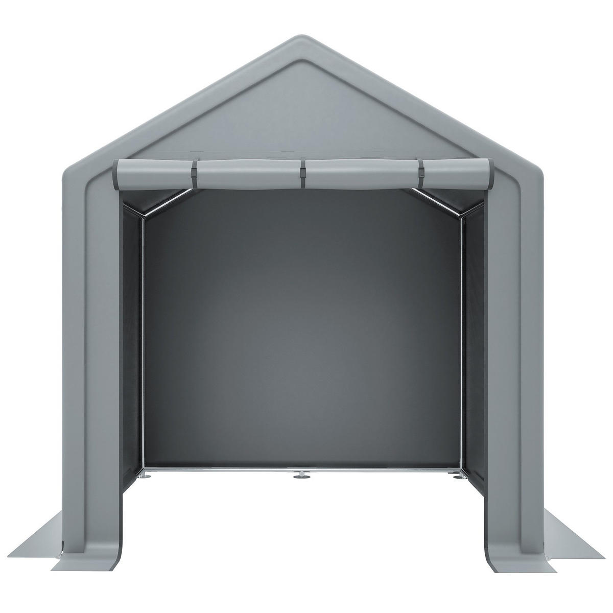 FAHRRADGARAGE, Reißverschlusstür Lagerzelt - Silberfarben, Metall (170/200/190cm) - Gisaae