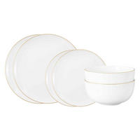 BASIC-SET Liberty Goldrand weiß-gold 6-tlg. - Goldfarben/Weiß, Keramik (2/2/2cm) - Seltmann Weiden