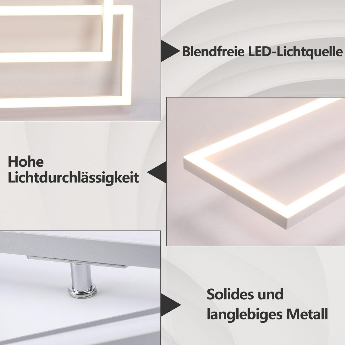 LED-DECKENLEUCHTE Lundquist 18.5/102.5/7.3cm - Weiß, Metall (102.5/18.5/7.3cm) - Nettlife
