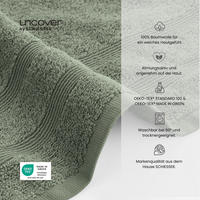 DUSCHTUCHSET Brooklyn - 2-teilig - 70x140 cm - Grün - Grün, Textil (70/140cm) - Uncover by Schiesser