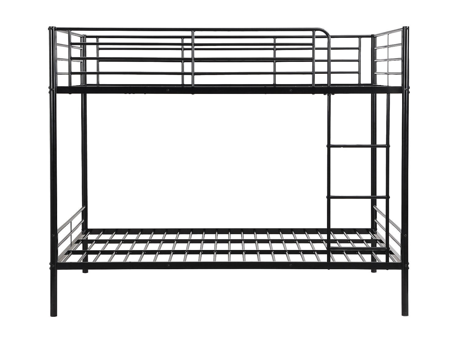 ETAGENBETT - 1 Person - Metall, Metall - Schwarz - - Schwarz, Metall (120/190cm) - Vente-Unique