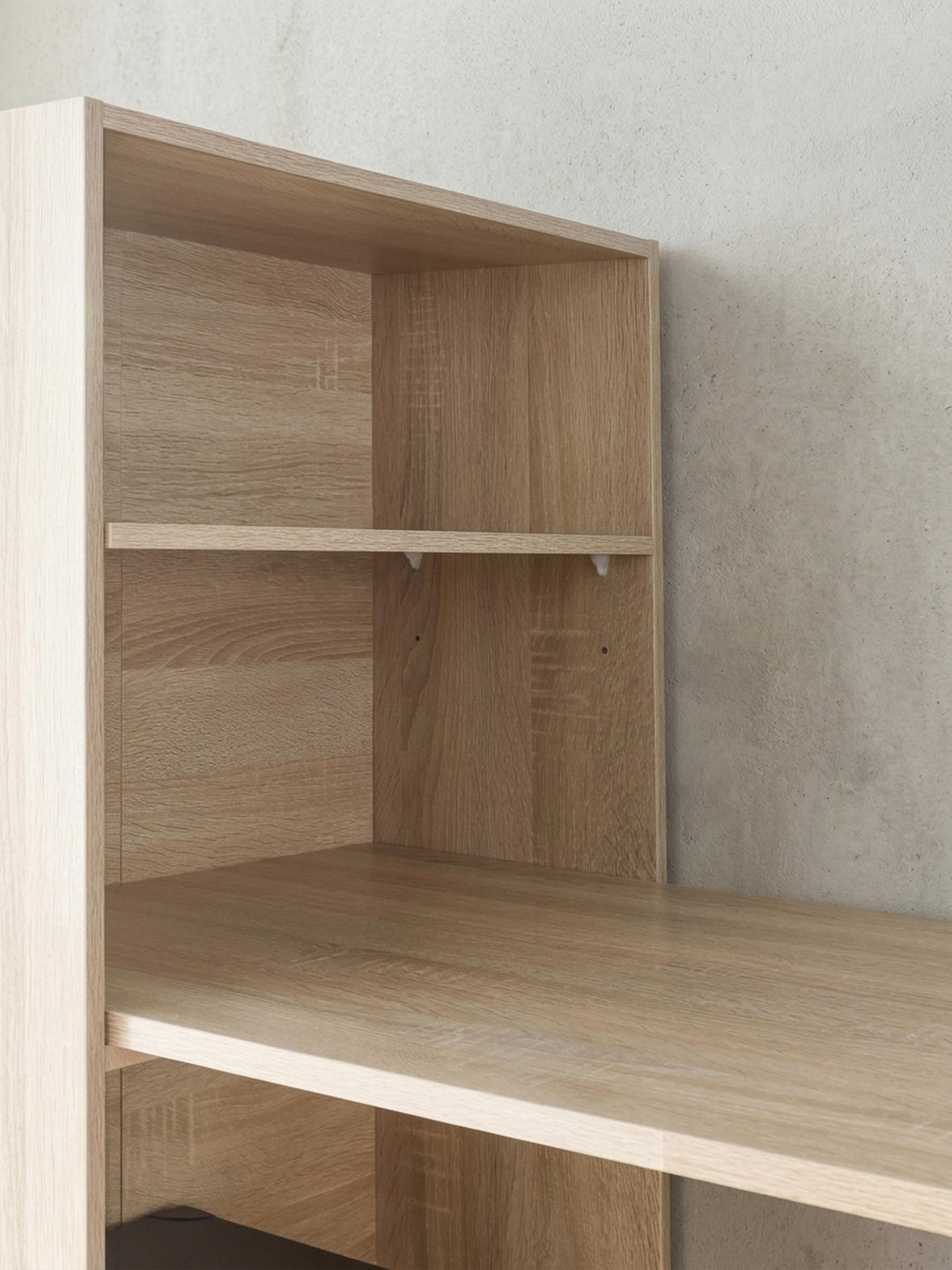 SCHREIBTISCH Mit Regal Variabel BRENTA, Beige 120x53x120 cm - Beige/Braun, Holz (53/120/120cm) - KADIMA DESIGN