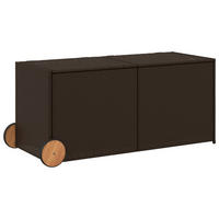 GARTENTRUHE mit Rollen Braun 283L Poly Rattan - Braun, Kunststoff (127/102/55cm) - furnicato