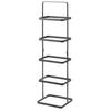 SCHUHREGAL Tower schwarz tragbar für 5 Paar Schuhe 22/77/14 cm - Schwarz, Metall (22/77/22cm) - Yamazaki