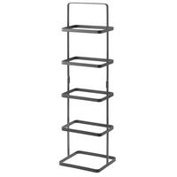 SCHUHREGAL Tower schwarz tragbar für 5 Paar Schuhe 22/77/14 cm - Schwarz, Metall (22/77/22cm) - Yamazaki